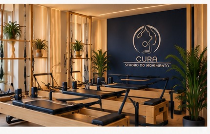 Ambiente ilustrativo de studio de Pilates